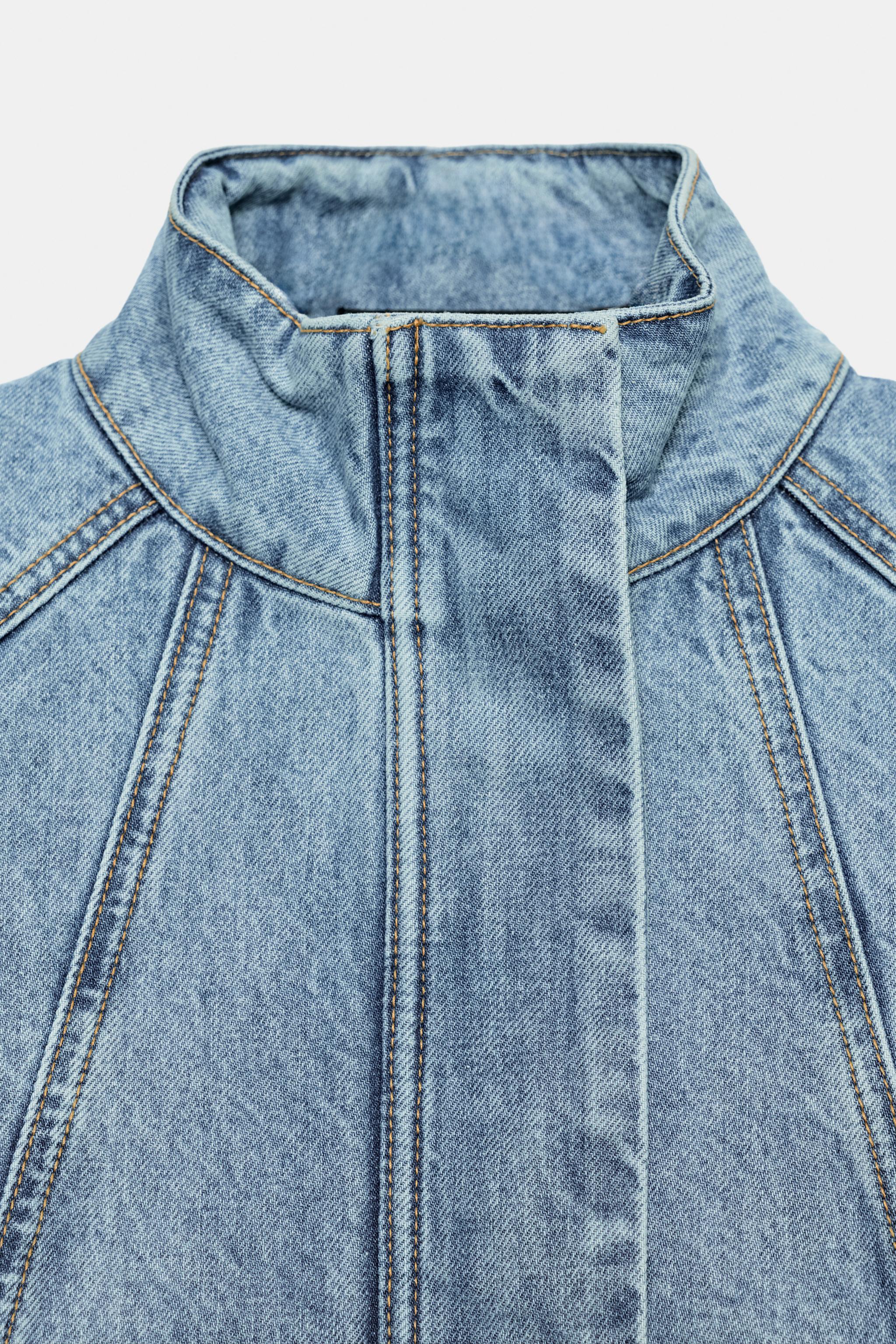 Z1975 HIGH NECK DENIM BOMBER JACKET
